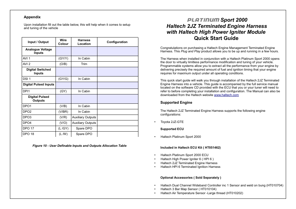 Platinum | Haltech HT051462 User Manual | Page 3 / 16