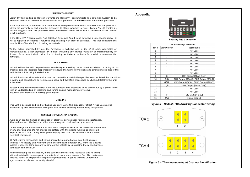 Appendix | Haltech HT059921 User Manual | Page 7 / 8