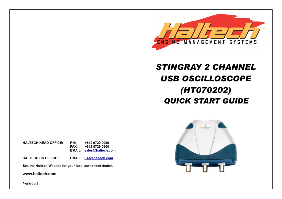 Quick start guide | Haltech HT070202 User Manual | Page 8 / 8