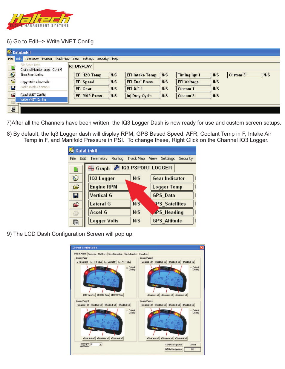 Haltech IQ3 Logger Dash User Manual | Page 2 / 5