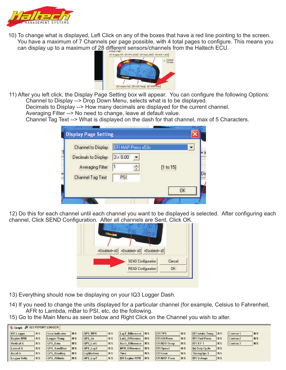 Haltech IQ3 Logger Dash User Manual | Page 3 / 5