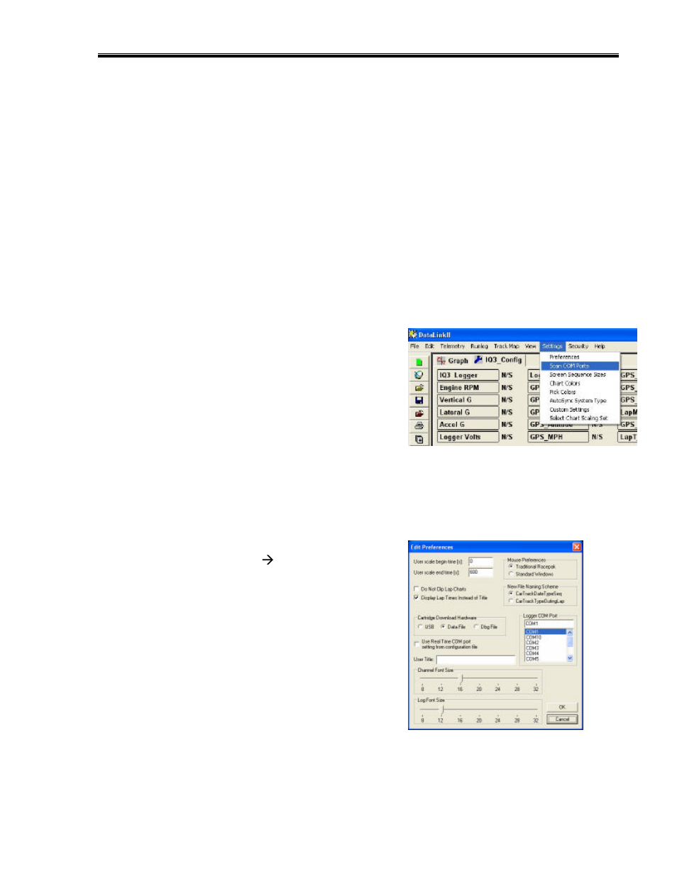 Serial com port settings | Haltech IQ3 Data Logger Dash User Manual | Page 31 / 88