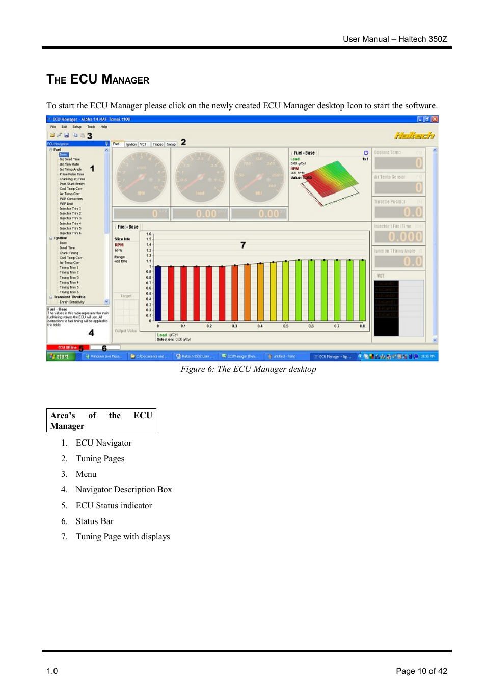 The ecu manager, Ecu m | Haltech Platinum Pro 350z User Manual | Page 10 / 42