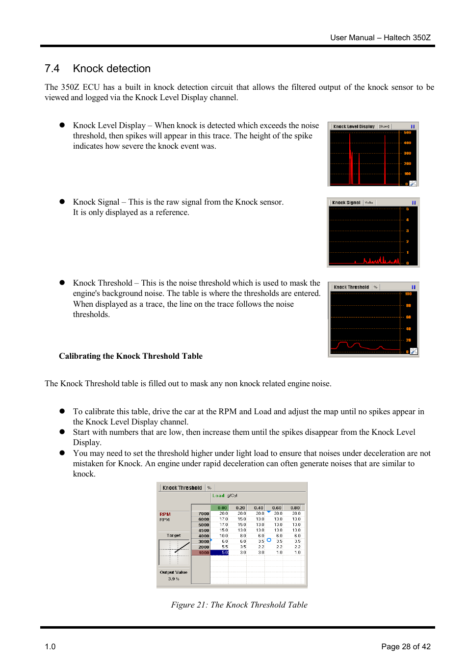 4 knock detection | Haltech Platinum Pro 350z User Manual | Page 28 / 42