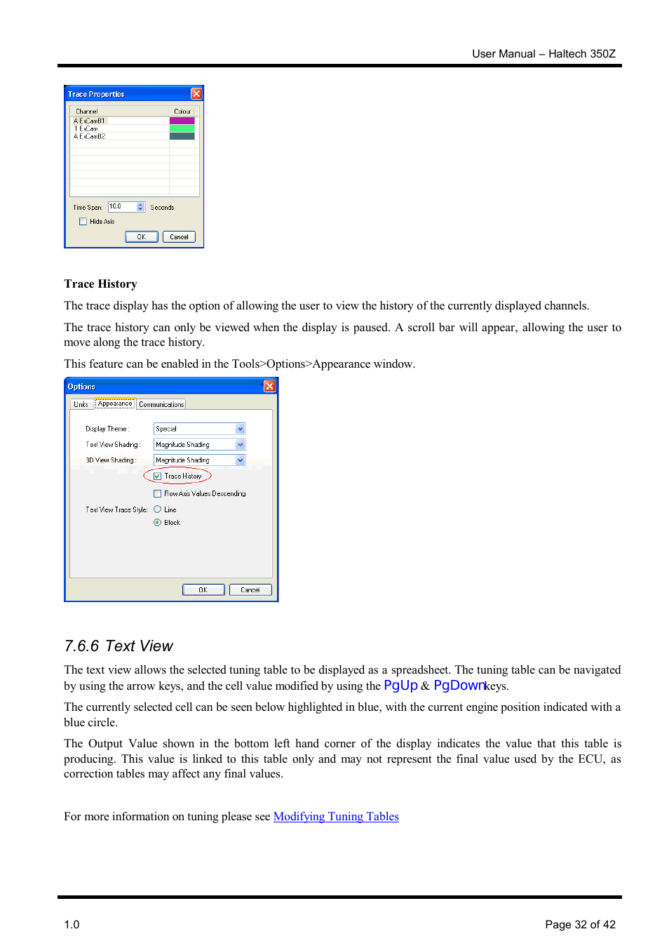 6 text view | Haltech Platinum Pro 350z User Manual | Page 32 / 42