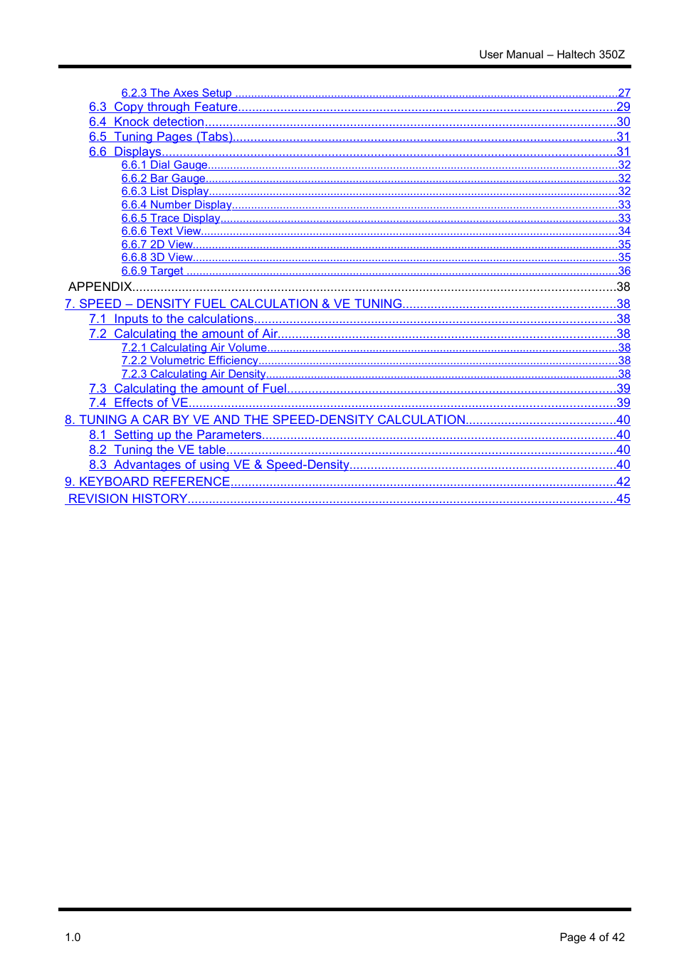 Haltech Platinum Pro 350z User Manual | Page 4 / 42