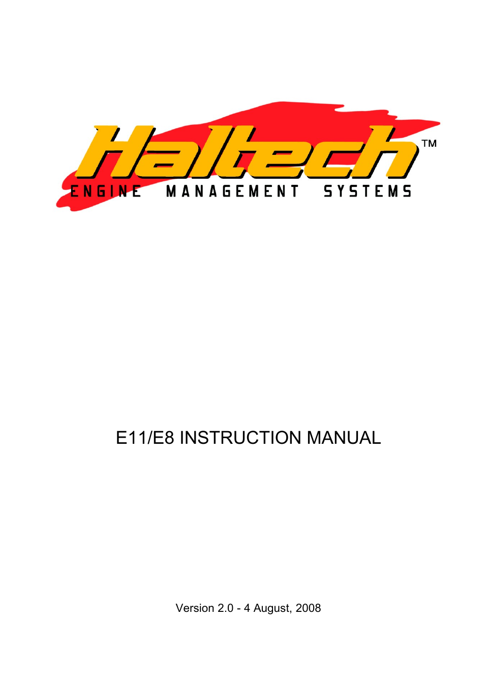 Haltech E8 User Manual | 177 pages