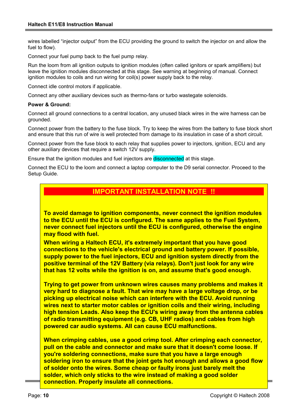 Haltech E8 User Manual | Page 10 / 177