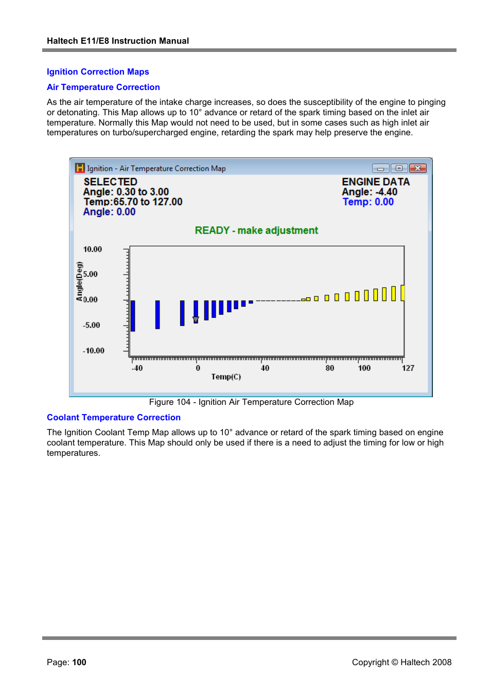 Ignition correction maps | Haltech E8 User Manual | Page 100 / 177