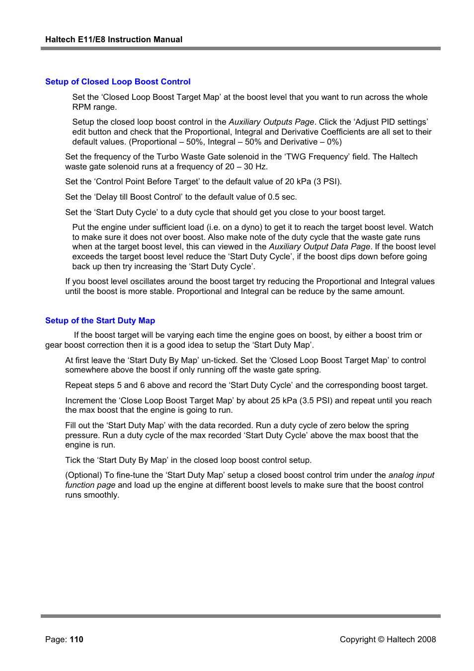 Haltech E8 User Manual | Page 110 / 177