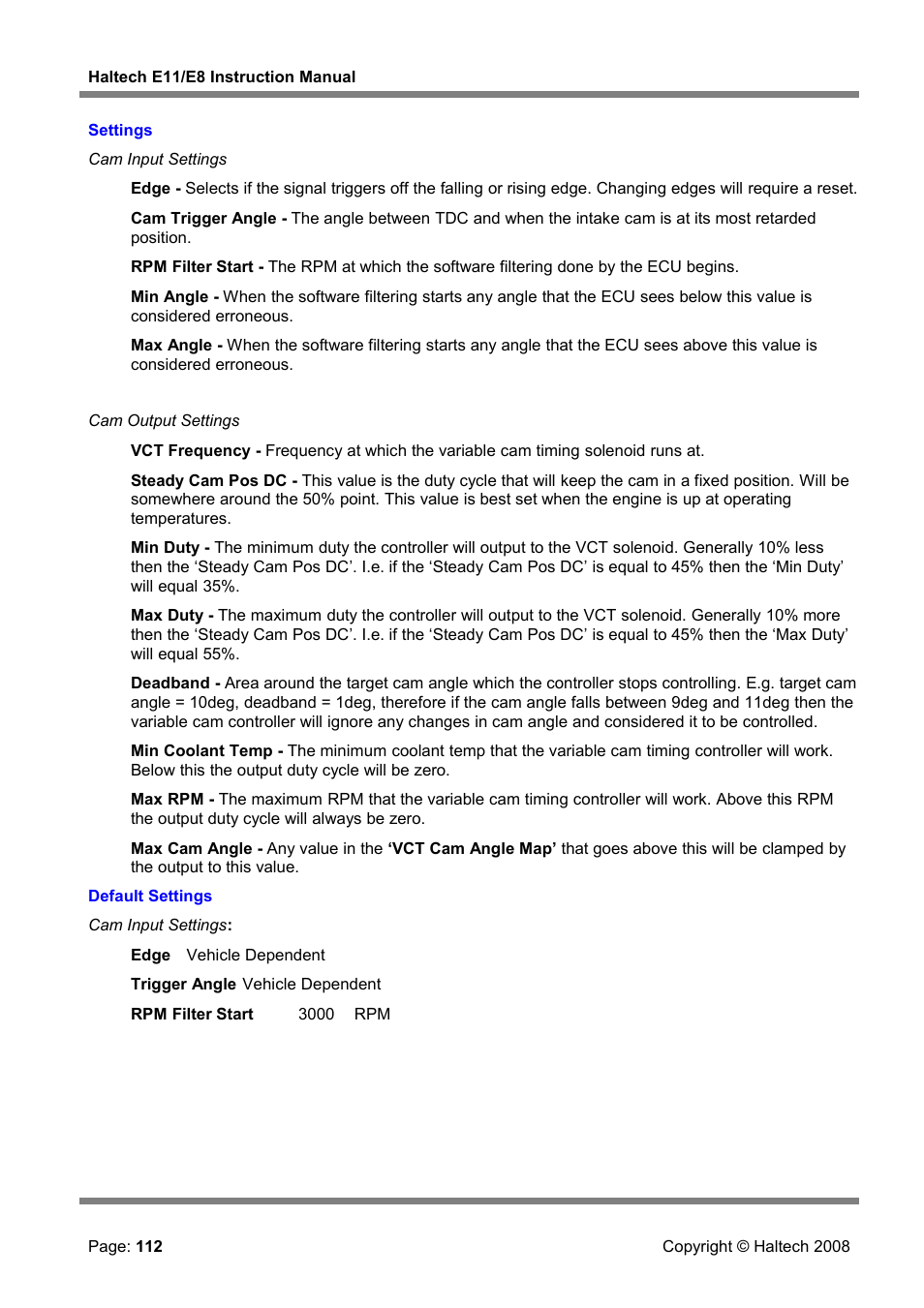 Haltech E8 User Manual | Page 112 / 177