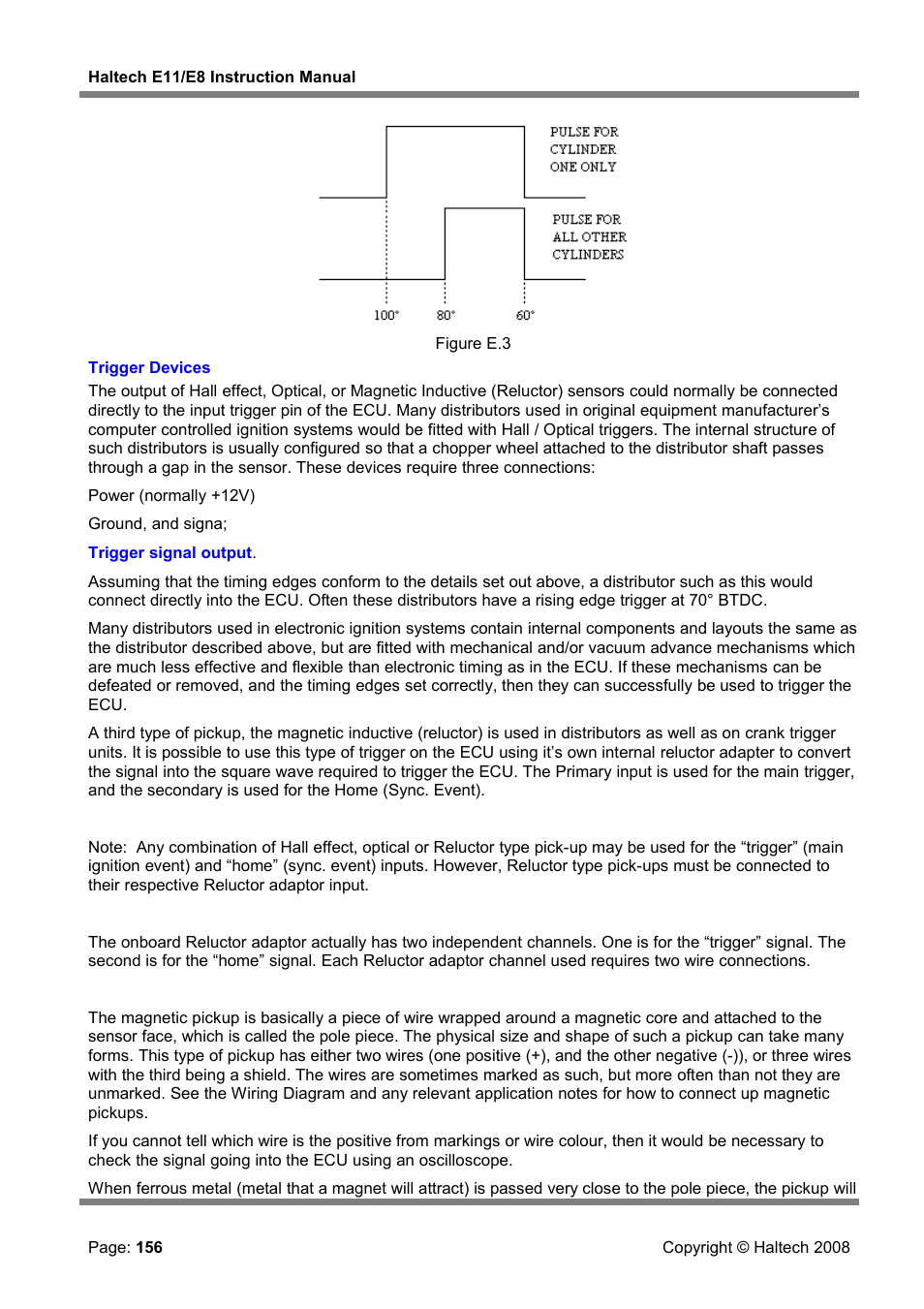 Trigger devices | Haltech E8 User Manual | Page 156 / 177