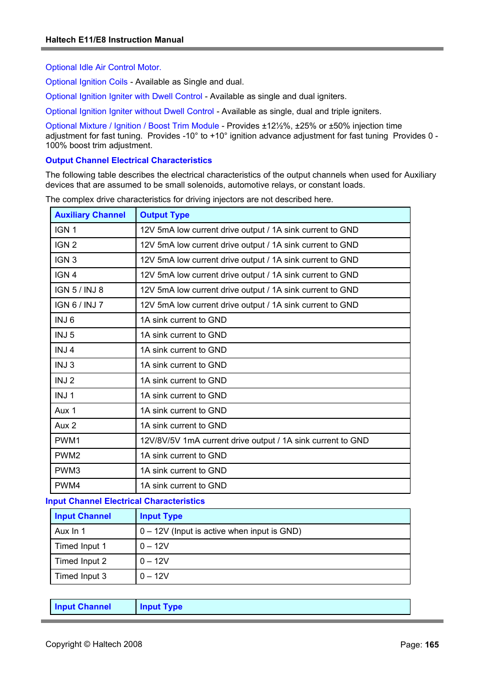 Haltech E8 User Manual | Page 165 / 177
