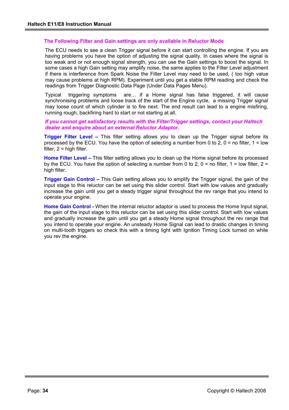 Haltech E8 User Manual | Page 34 / 177