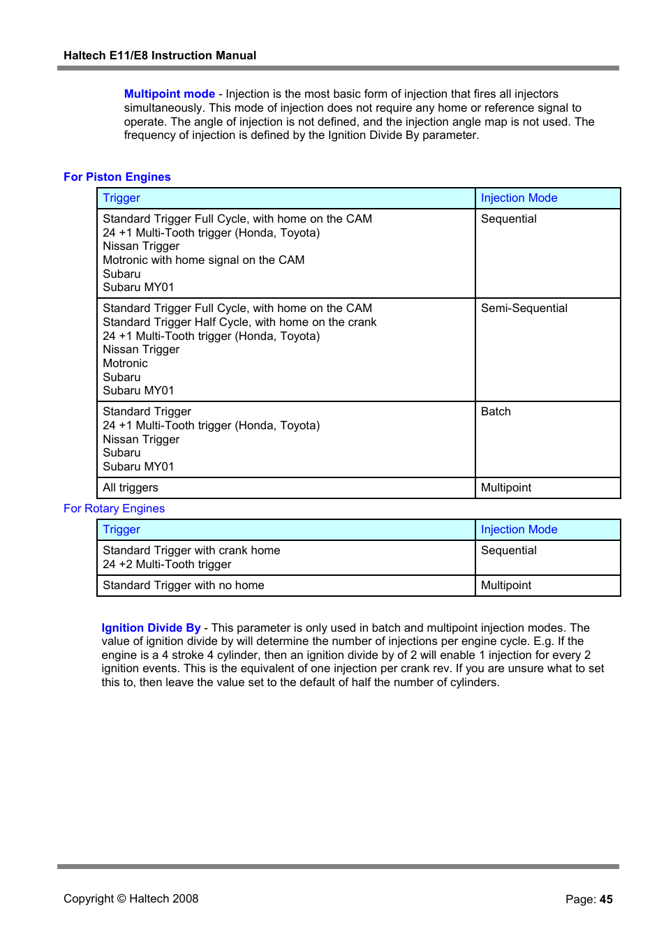 Haltech E8 User Manual | Page 45 / 177