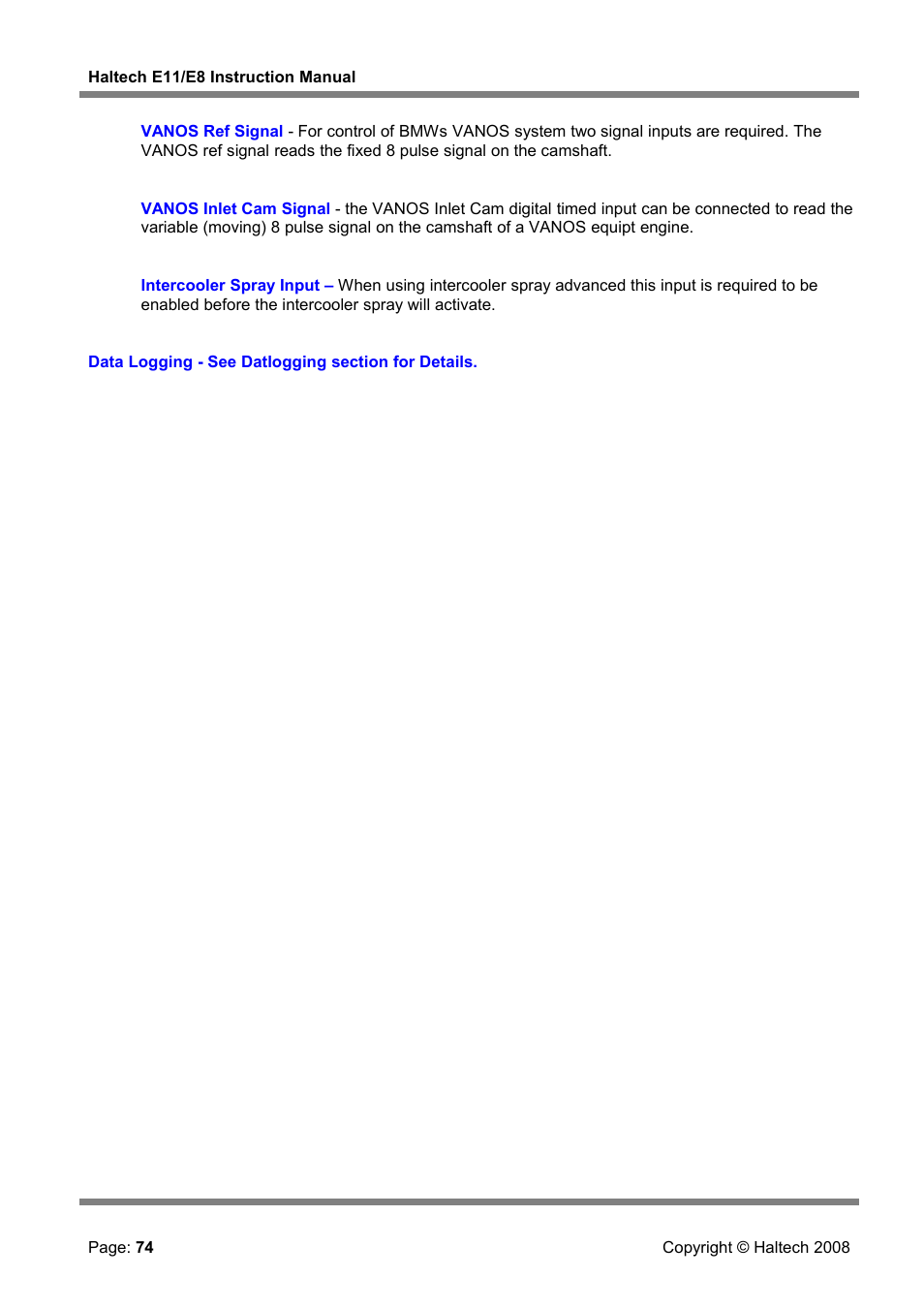 Haltech E8 User Manual | Page 74 / 177