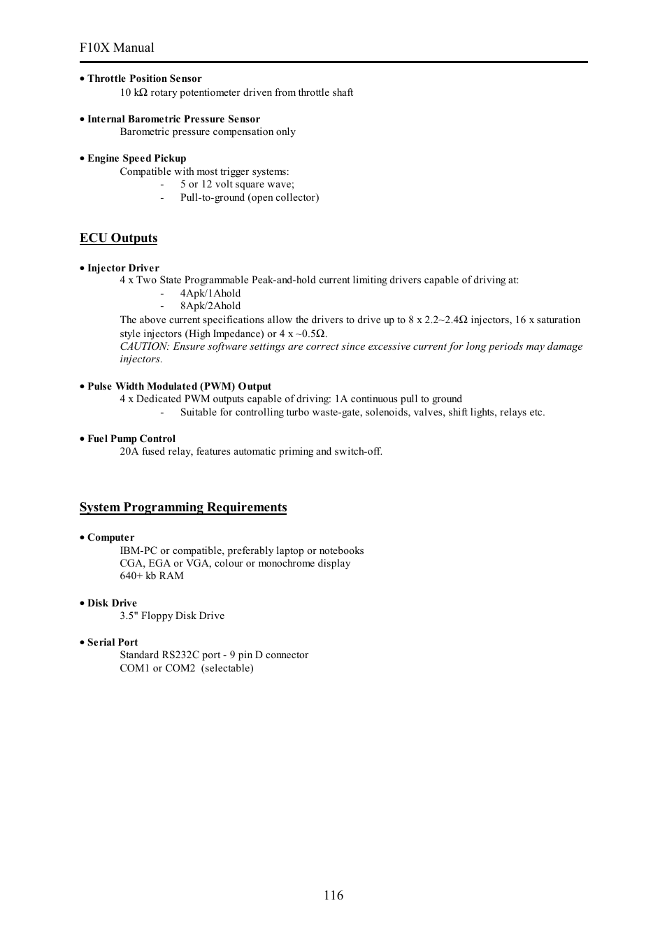 Haltech F10X User Manual | Page 116 / 120