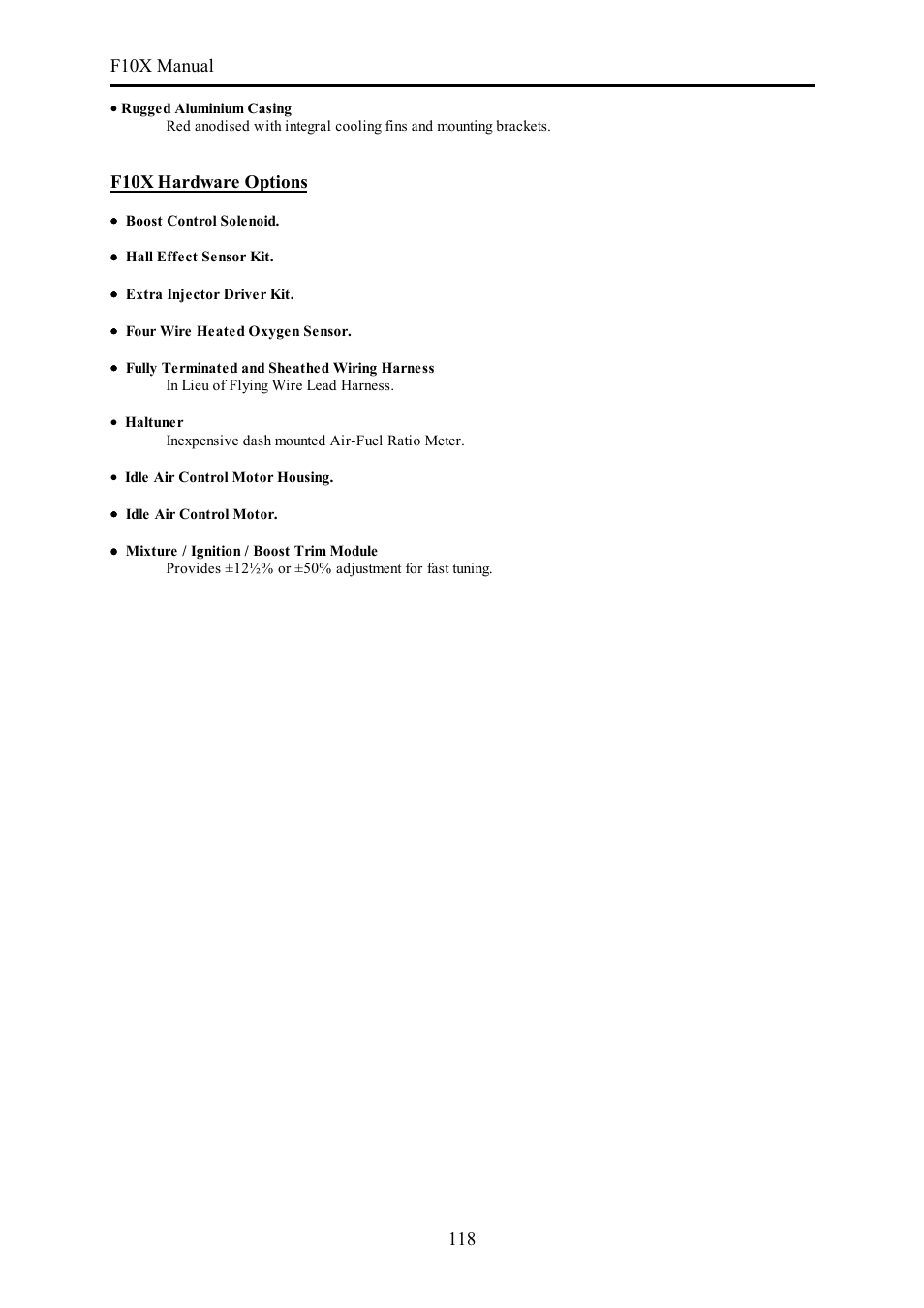 Haltech F10X User Manual | Page 118 / 120
