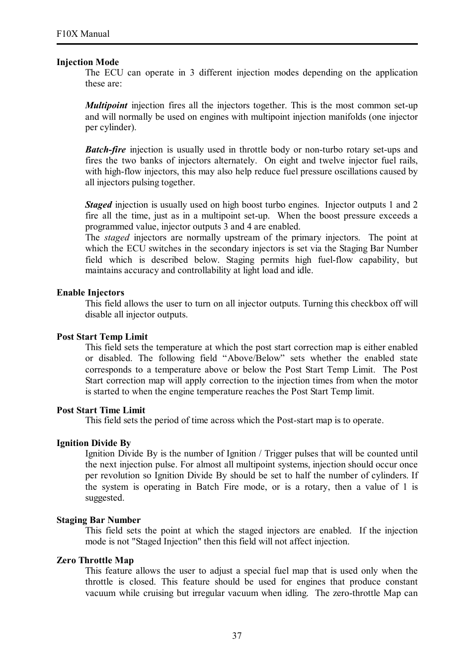 Haltech F10X User Manual | Page 37 / 120