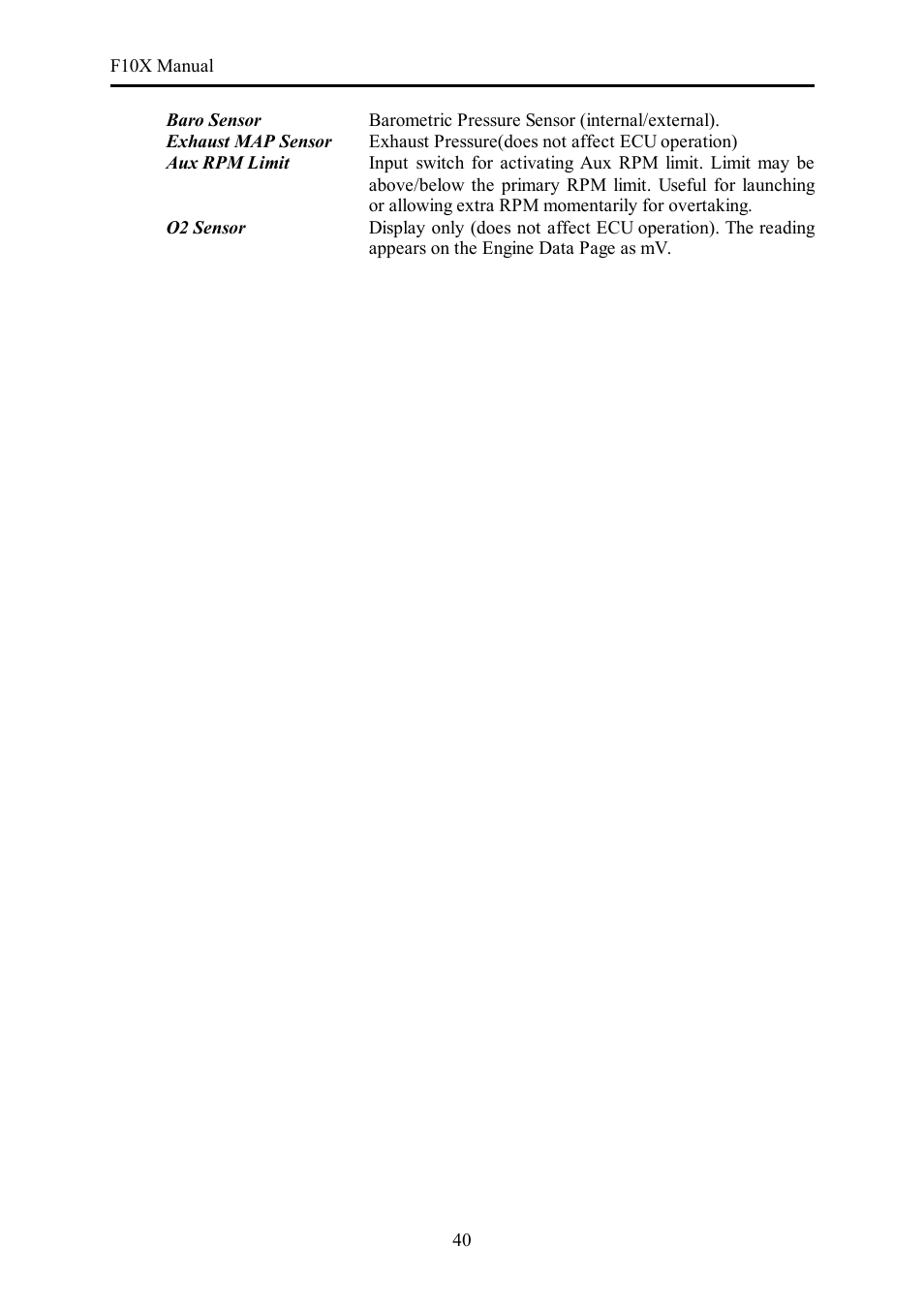 Haltech F10X User Manual | Page 40 / 120