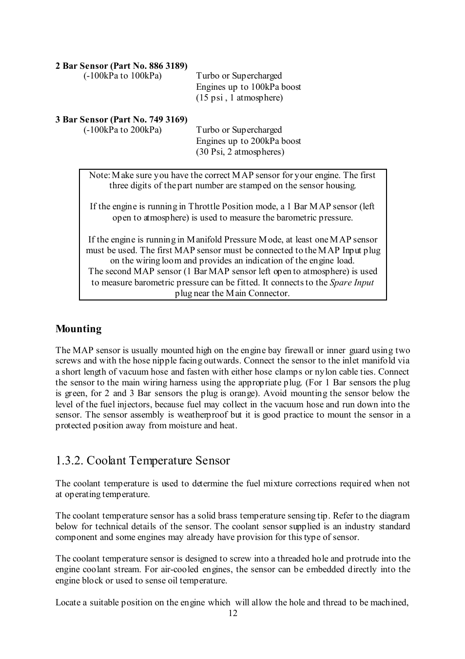 Coolant temperature sensor | Haltech F10 User Manual | Page 17 / 104