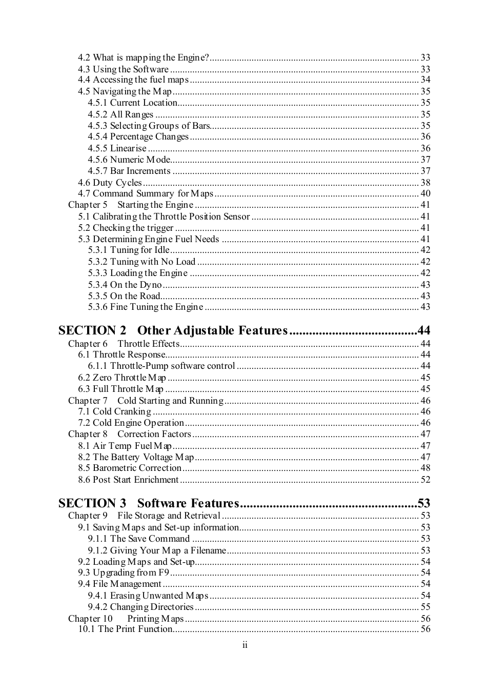 Other adjustable features, Software features | Haltech F10 User Manual | Page 2 / 104
