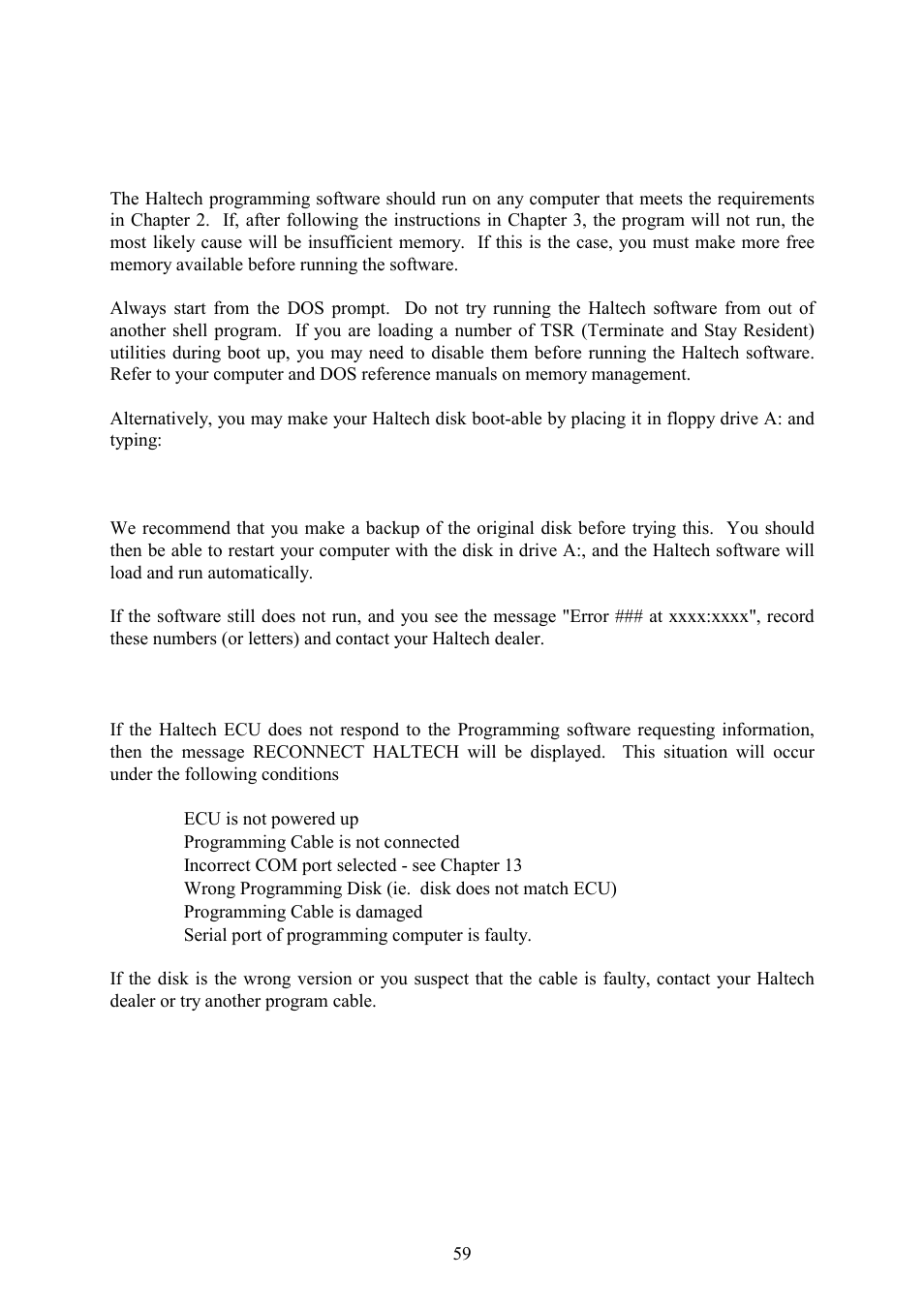 A.2 control program problems | Haltech IG5 User Manual | Page 63 / 89
