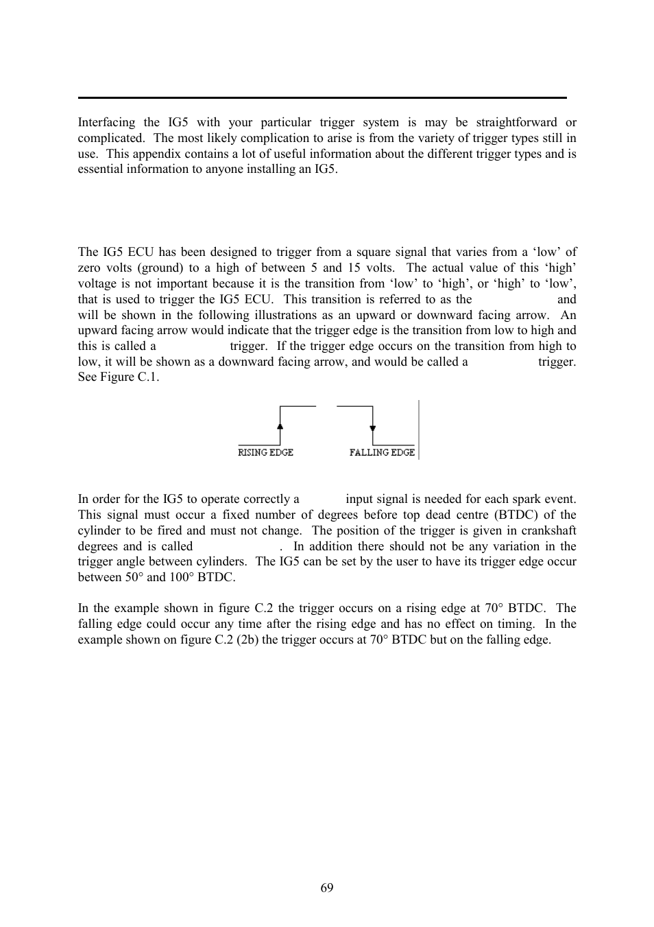 Appendix c trigger inputs, C.1 the input trigger | Haltech IG5 User Manual | Page 73 / 89