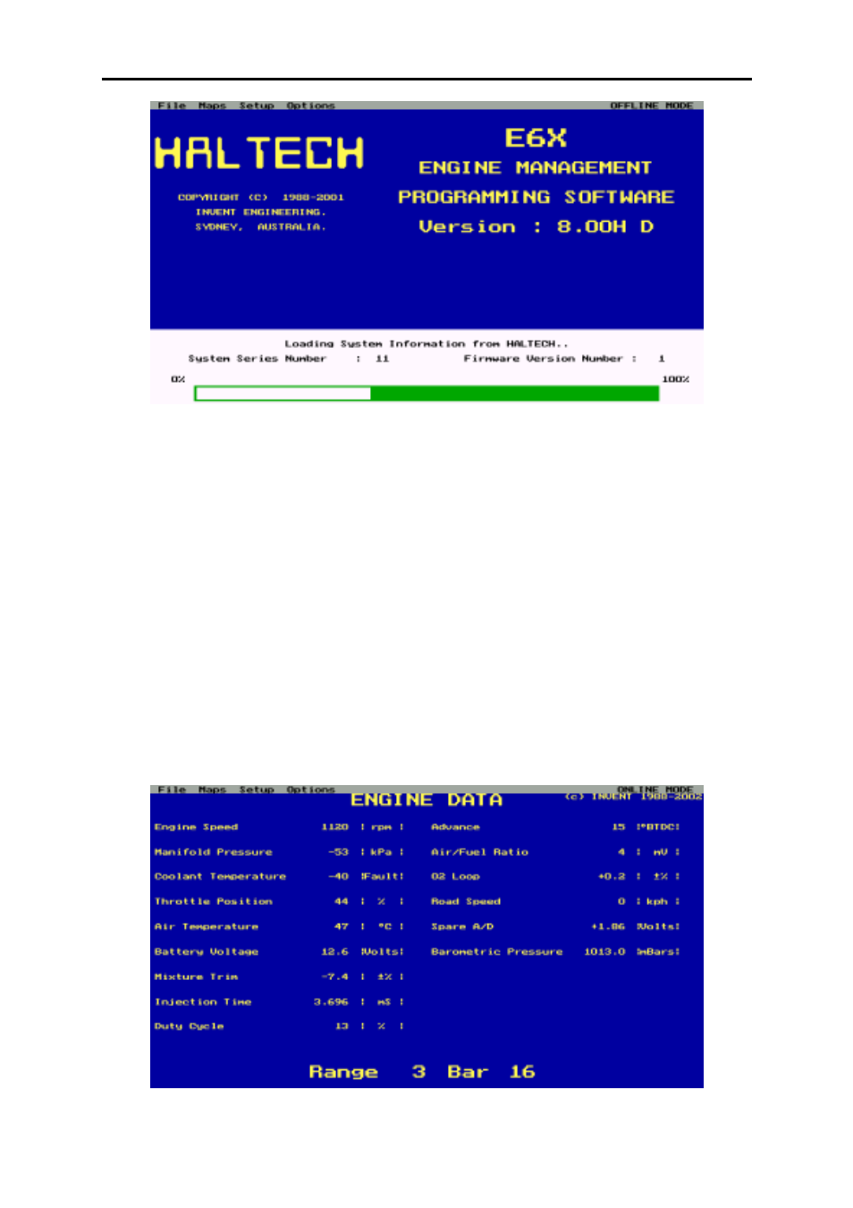 2 the engine data page | Haltech E6X Manual DOS Version User Manual | Page 40 / 134