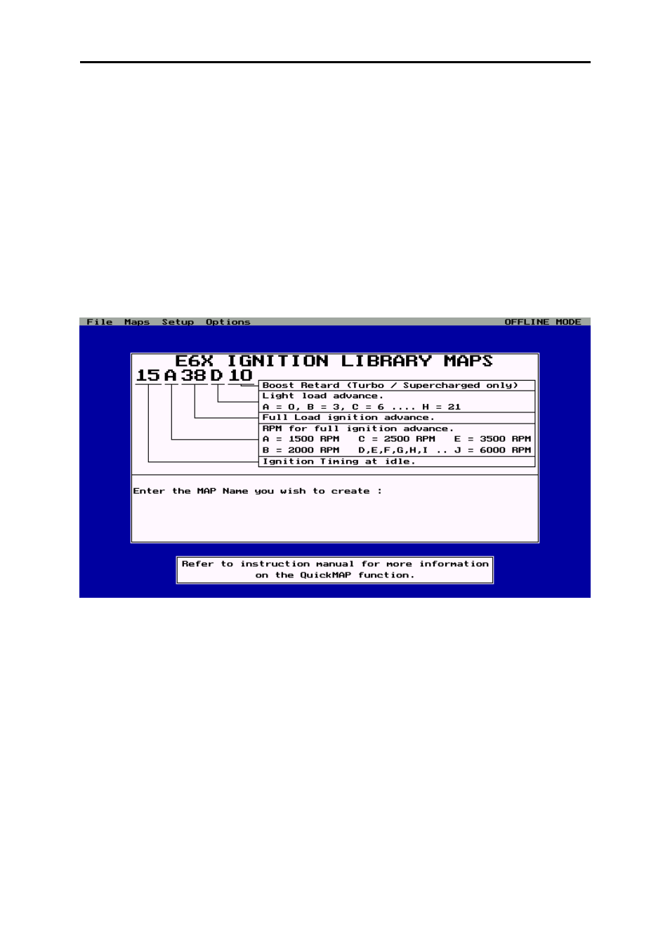5 ignition quick-map | Haltech E6X Manual DOS Version User Manual | Page 63 / 134