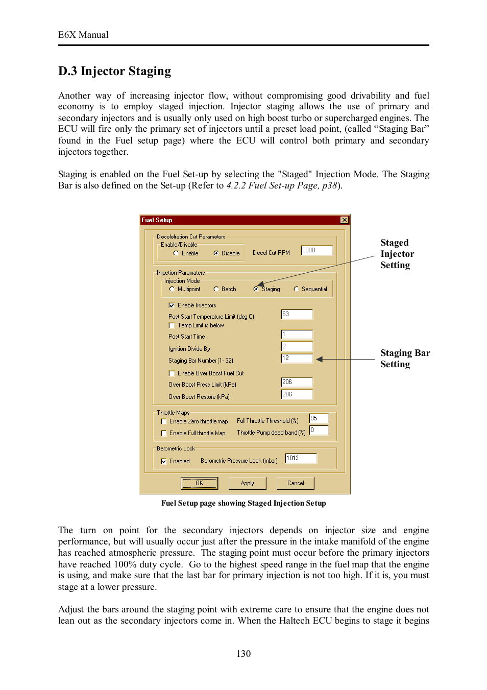 D.3 injector staging | Haltech E6X Manual Win Version User Manual | Page 130 / 176