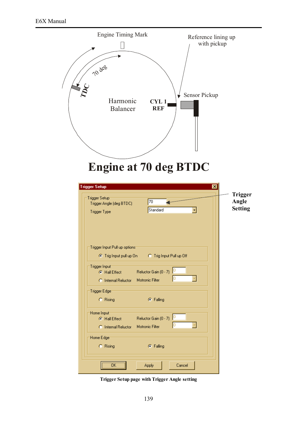 Engine at 70 deg btdc | Haltech E6X Manual Win Version User Manual | Page 139 / 176