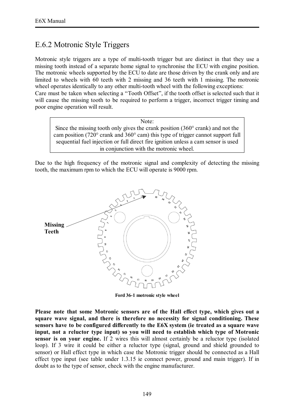 E.6.2 motronic style triggers | Haltech E6X Manual Win Version User Manual | Page 149 / 176