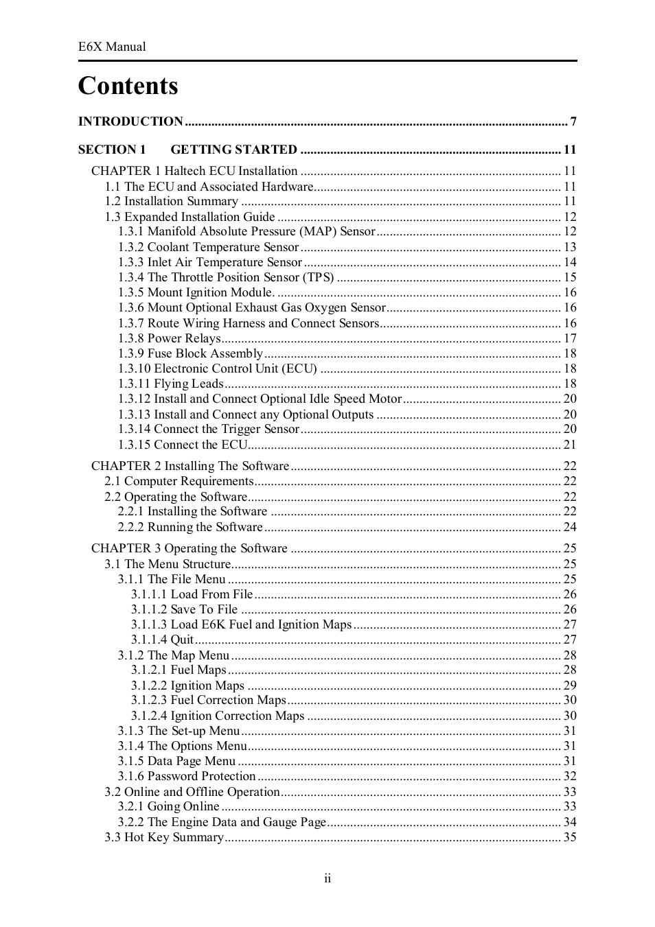 Haltech E6X Manual Win Version User Manual | Page 2 / 176