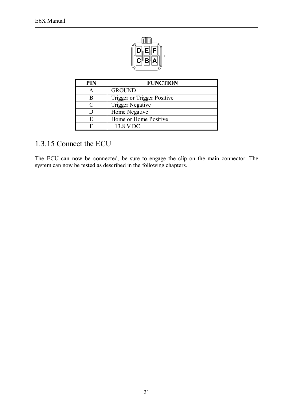 15 connect the ecu | Haltech E6X Manual Win Version User Manual | Page 21 / 176