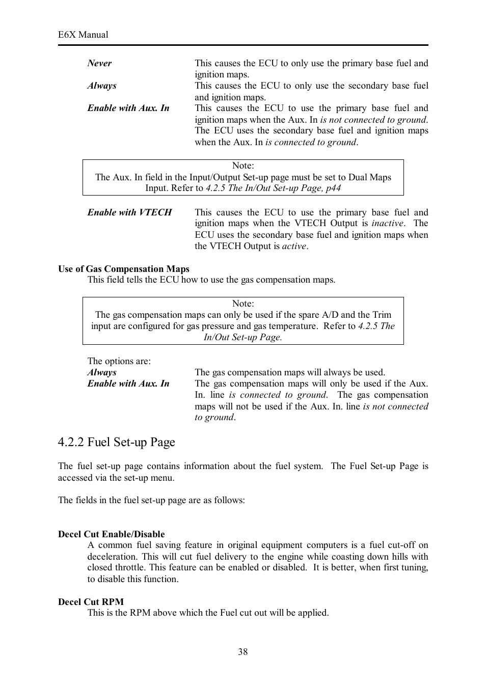 2 fuel set-up page | Haltech E6X Manual Win Version User Manual | Page 38 / 176