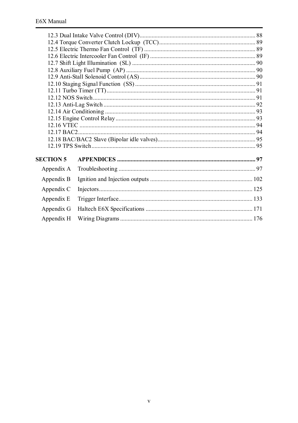 Haltech E6X Manual Win Version User Manual | Page 5 / 176