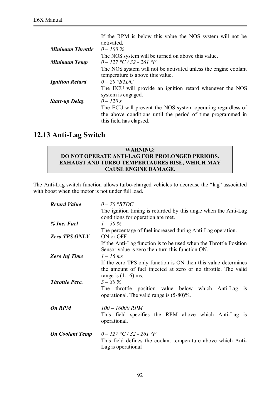 13 anti-lag switch | Haltech E6X Manual Win Version User Manual | Page 92 / 176