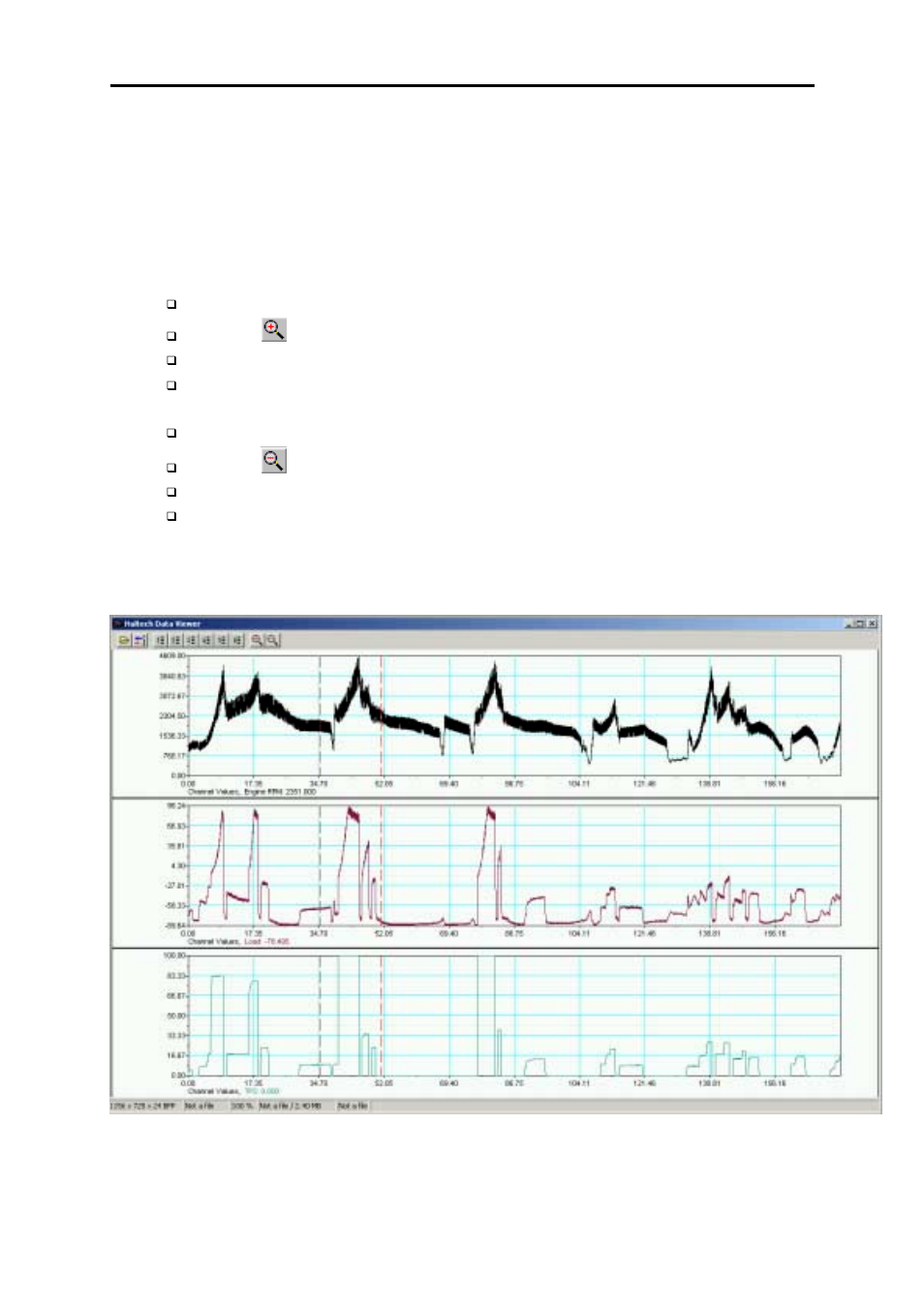5 data values, 6 zooming | Haltech E6GMX User Manual | Page 68 / 114