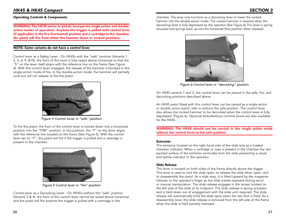 Hk45 & hk45 compact | Heckler&Koch HK45 COMPACT TACTICAL User Manual | Page 11 / 31