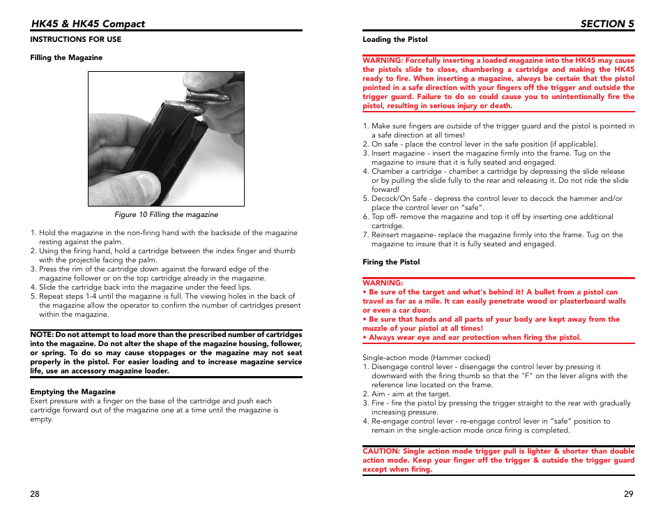 Hk45 & hk45 compact | Heckler&Koch HK45 COMPACT TACTICAL User Manual | Page 15 / 31