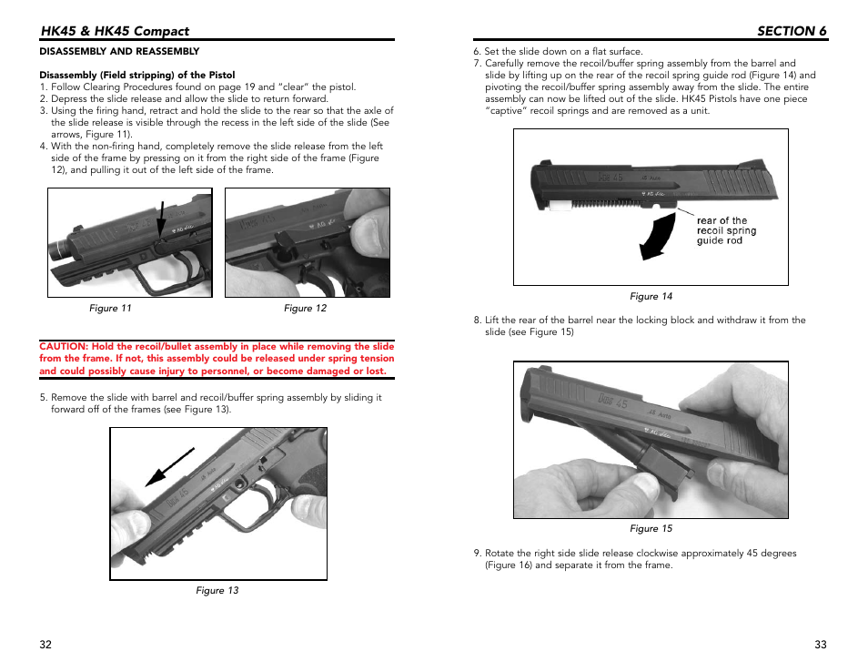 Hk45 & hk45 compact | Heckler&Koch HK45 COMPACT TACTICAL User Manual | Page 17 / 31