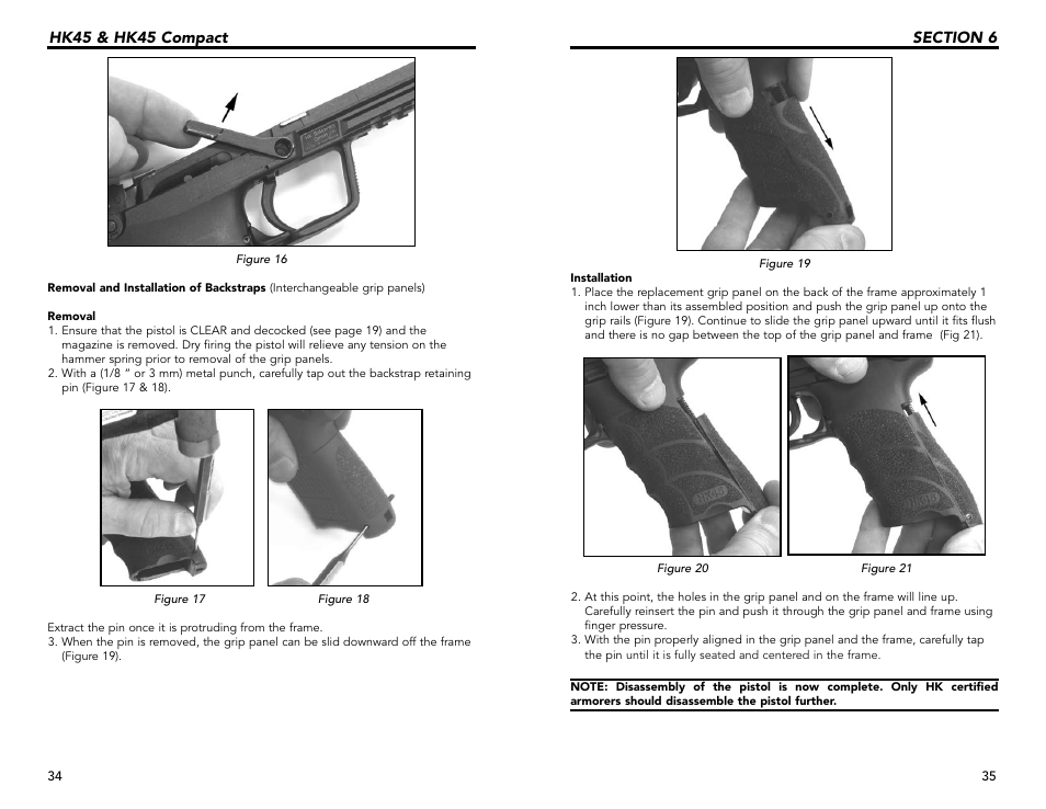 Hk45 & hk45 compact | Heckler&Koch HK45 COMPACT TACTICAL User Manual | Page 18 / 31