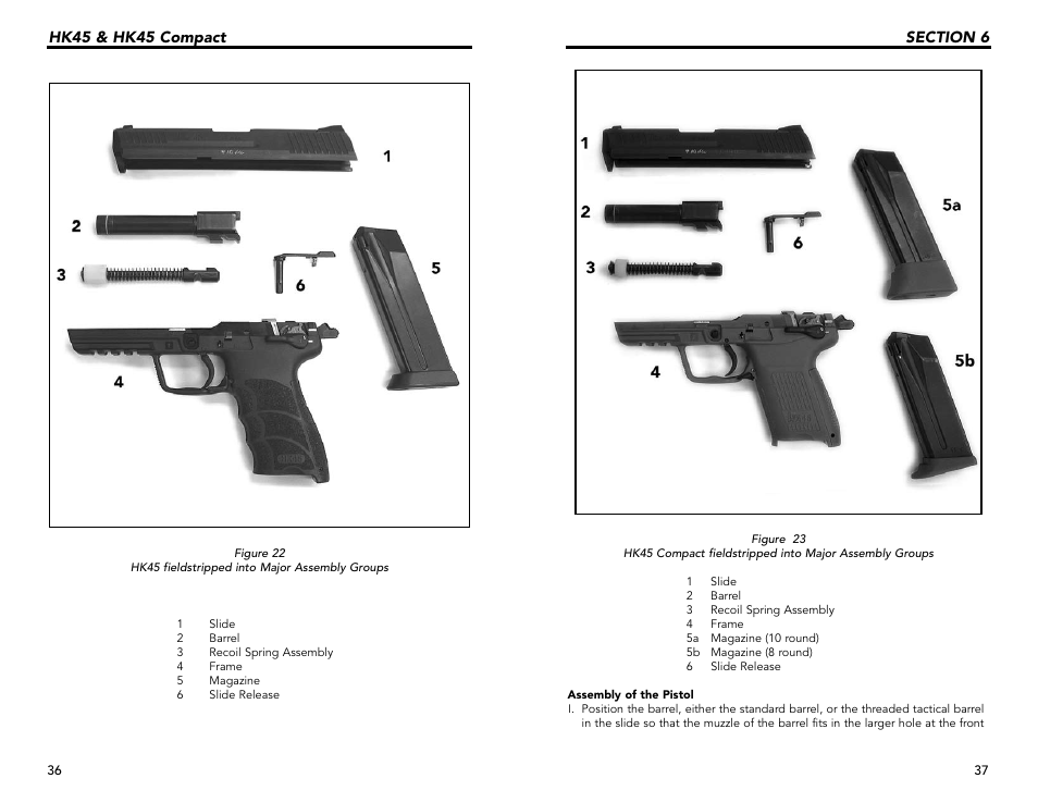 Hk45 & hk45 compact | Heckler&Koch HK45 COMPACT TACTICAL User Manual | Page 19 / 31