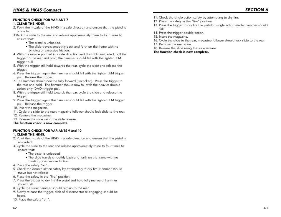 Hk45 & hk45 compact | Heckler&Koch HK45 COMPACT TACTICAL User Manual | Page 22 / 31