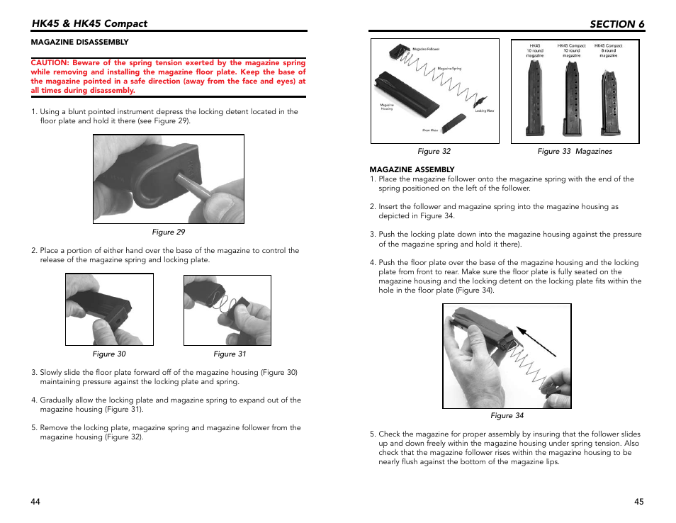 Hk45 & hk45 compact | Heckler&Koch HK45 COMPACT TACTICAL User Manual | Page 23 / 31