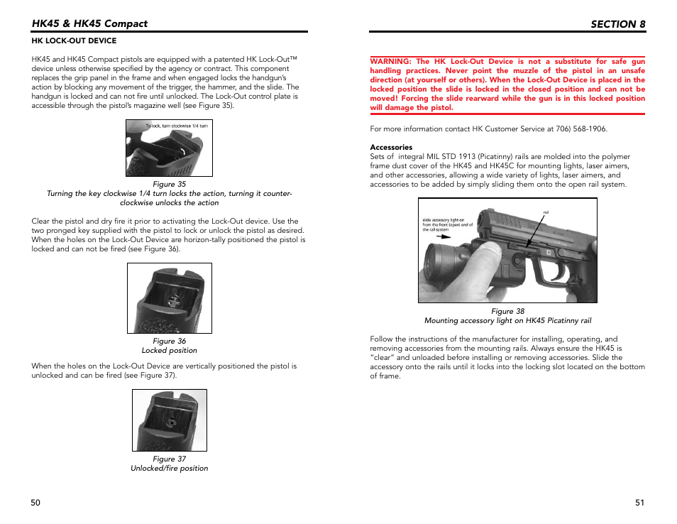 Hk45 & hk45 compact | Heckler&Koch HK45 COMPACT TACTICAL User Manual | Page 26 / 31