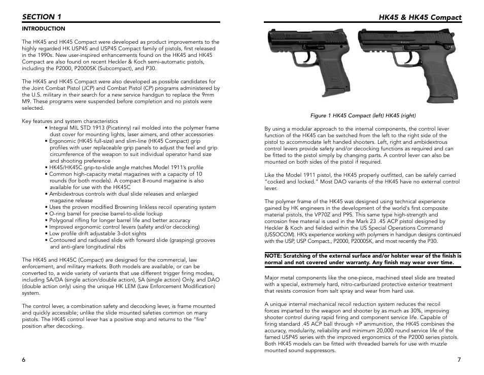 Hk45 & hk45 compact | Heckler&Koch HK45 COMPACT TACTICAL User Manual | Page 4 / 31