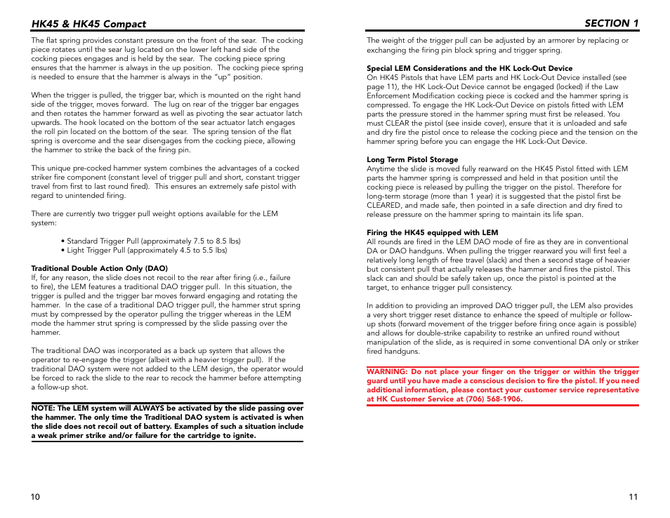 Hk45 & hk45 compact | Heckler&Koch HK45 COMPACT TACTICAL User Manual | Page 6 / 31