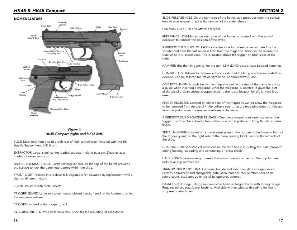 Hk45 & hk45 compact | Heckler&Koch HK45 COMPACT TACTICAL User Manual | Page 9 / 31